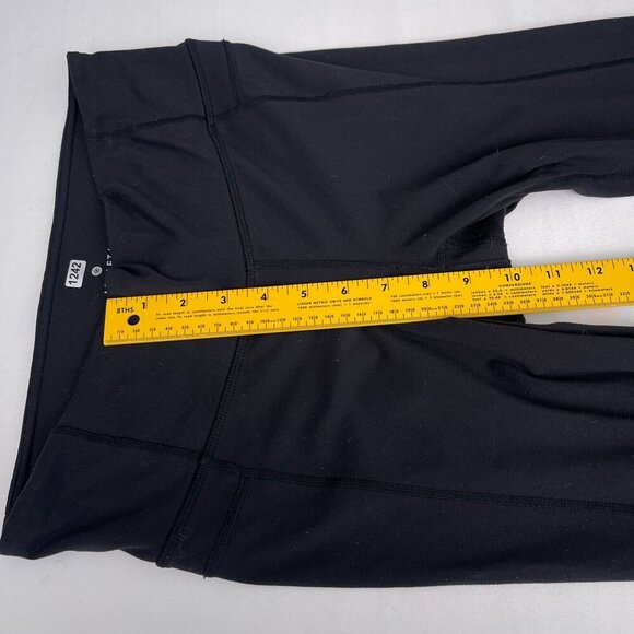 Athleta Yoga Straight Up‎ Capri Pants 983309 Activewear Stretch Black Women M - Picture 10 of 12